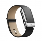 Кожаный ремешок для браслета Whoop MG LeatherLuxe Band (Black / Cream / Titanium) Large 24mm