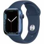 Apple Watch Series 7, 45mm, Aluminium Case with Sport Band, Abyss Blue