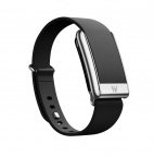 Кожаный ремешок для браслета Whoop 5.0 (ONE, PEAK) LeatherLuxe Band (Black / Titanium) Small 14mm